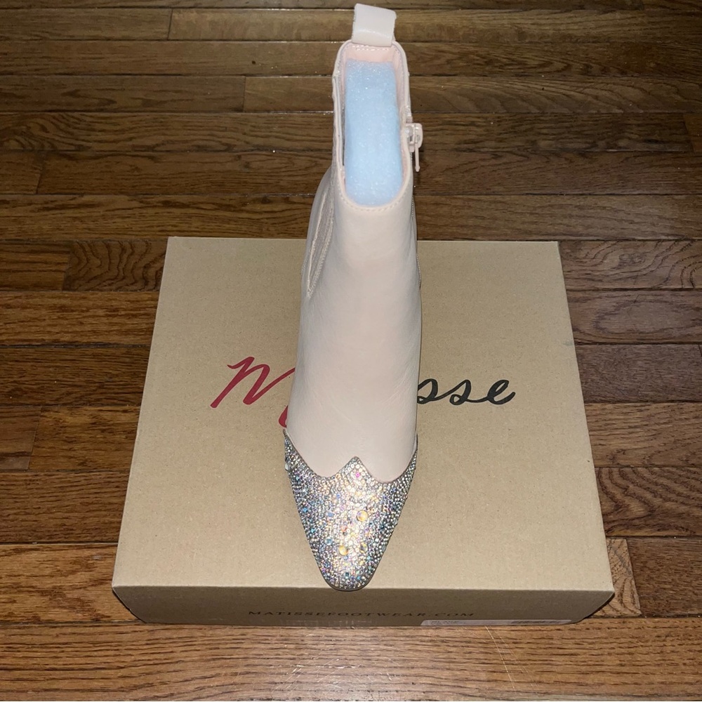 Matisse Pink Ankle Boots with Silver Accents - Picture 5 of 12